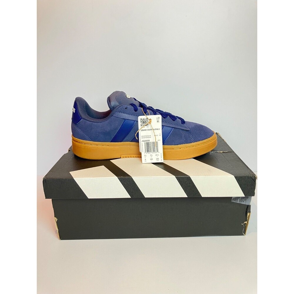 Adidas Grand Court Alpha 00s Navy Gum Sneakers Men’s Size 8 New w/ Box JQ3008 - Picture 4 of 5